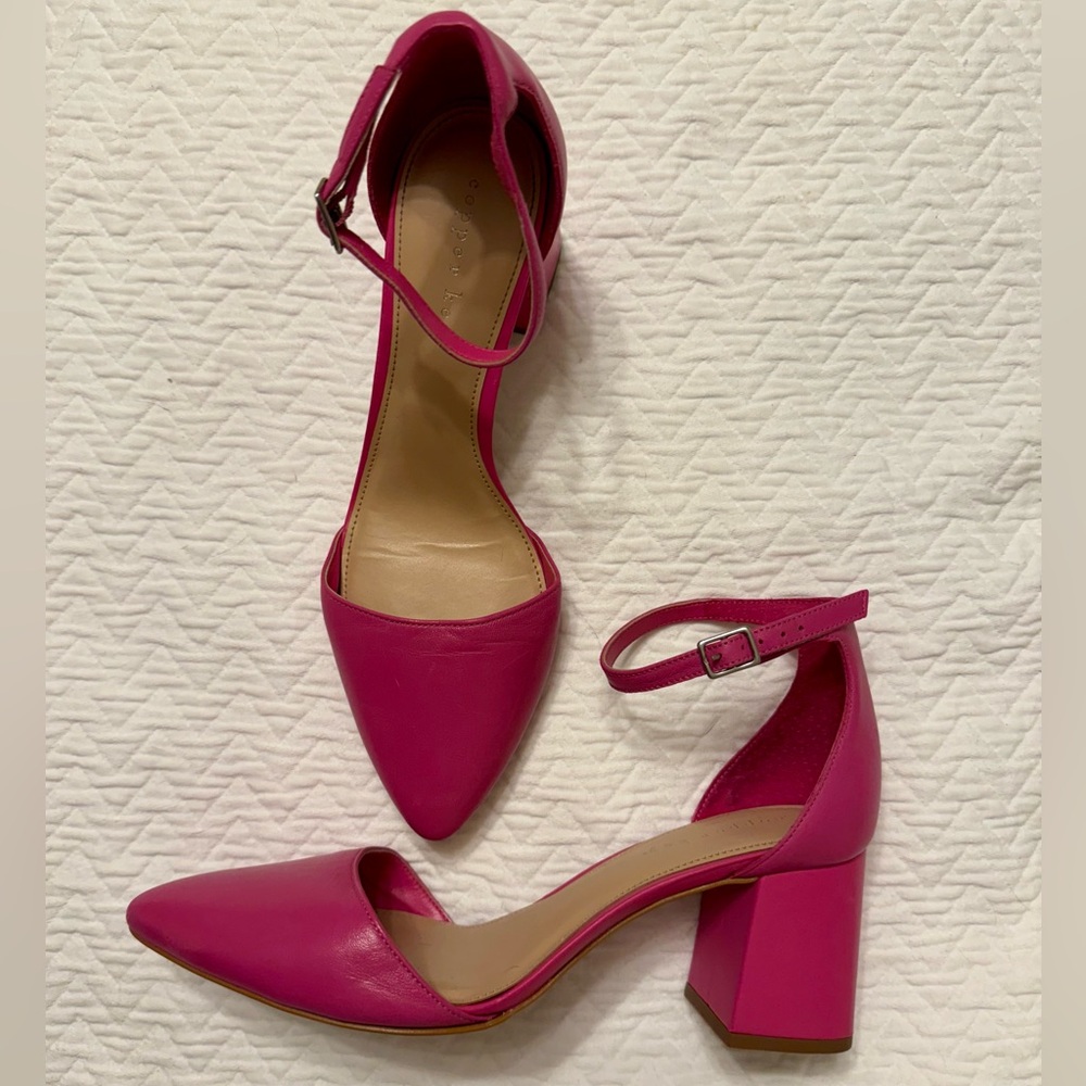 Copper Key Close Toed Block Heels